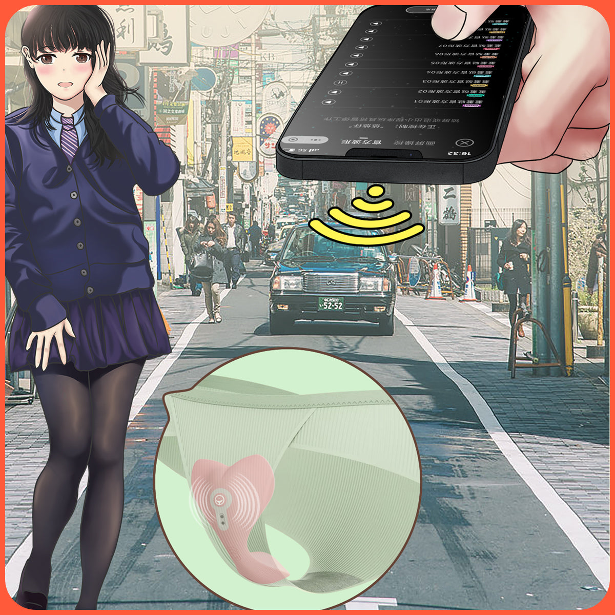 羞羞哒 AI Remote Control Wearable Vibrating Egg, Wireless Long-Distance Interactive Panty Massager, Small Bullet Vibrator for Women, Non-Insertive Adult Pleasure Toy