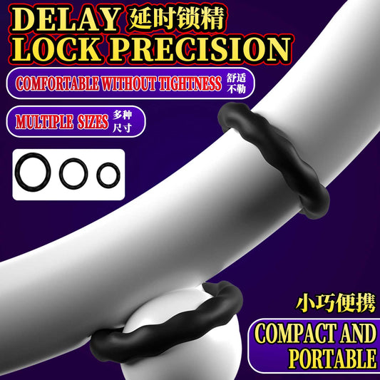 Comfort Fit Delay Ring, Soft Silicone with Ultra-Smooth Texture 风火轮 延时锁精环