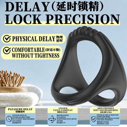 Comfort Fit Delay Ring, Soft Silicone with Ultra-Smooth Texture 风火轮 延时锁精环