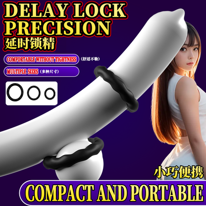 Comfort Fit Delay Ring, Soft Silicone with Ultra-Smooth Texture 风火轮 延时锁精环