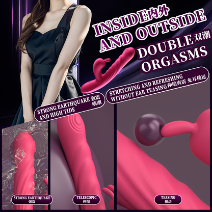 Flamingo Electric Wand Massager with Telescopic Shaft & Dual 10 Vibration Modes 火烈鸟电动震动棒