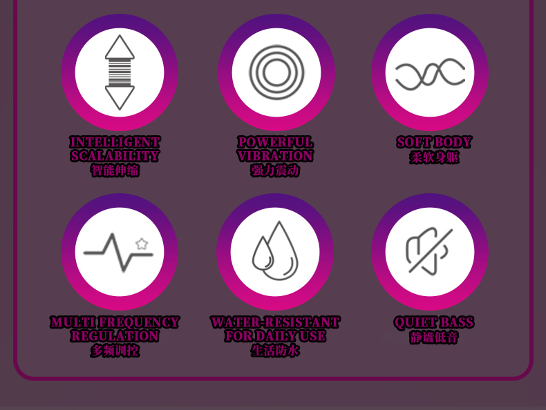 Flamingo Electric Wand Massager with Telescopic Shaft & Dual 10 Vibration Modes 火烈鸟电动震动棒