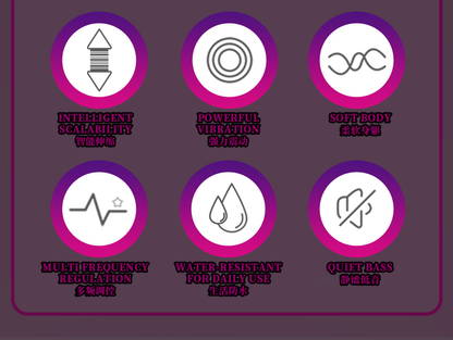 Flamingo Electric Wand Massager with Telescopic Shaft & Dual 10 Vibration Modes 火烈鸟电动震动棒