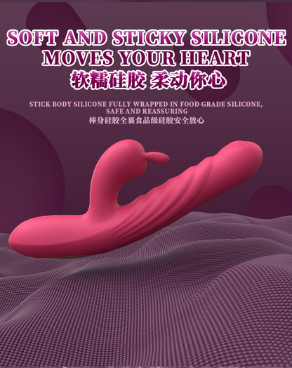 Flamingo Electric Wand Massager with Telescopic Shaft & Dual 10 Vibration Modes 火烈鸟电动震动棒