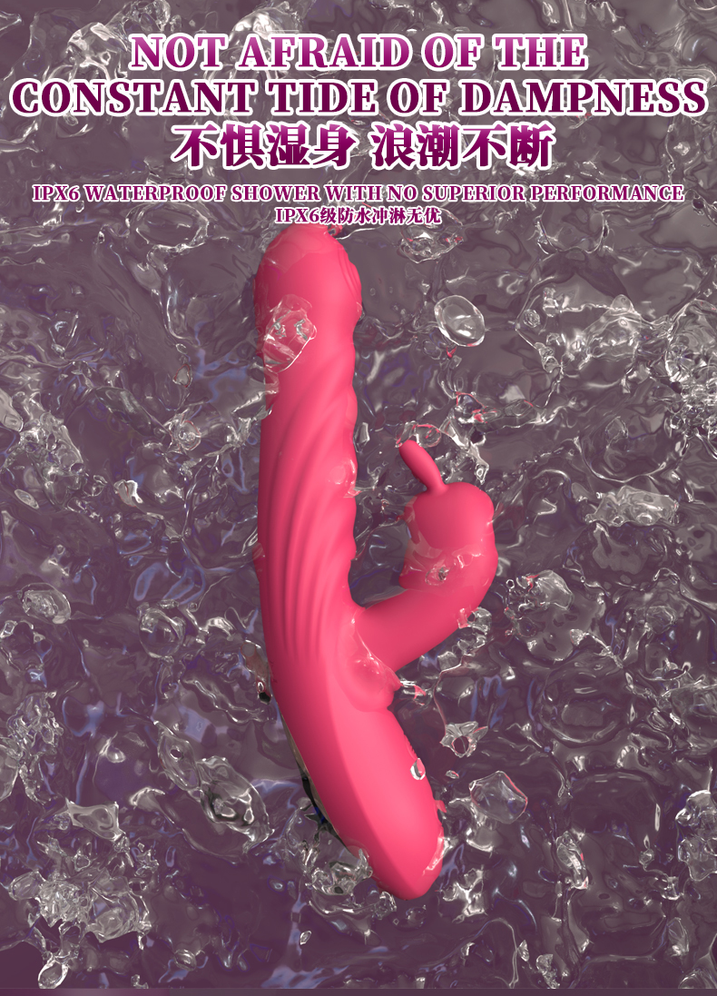 Flamingo Electric Wand Massager with Telescopic Shaft & Dual 10 Vibration Modes 火烈鸟电动震动棒