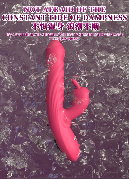 Flamingo Electric Wand Massager with Telescopic Shaft & Dual 10 Vibration Modes 火烈鸟电动震动棒