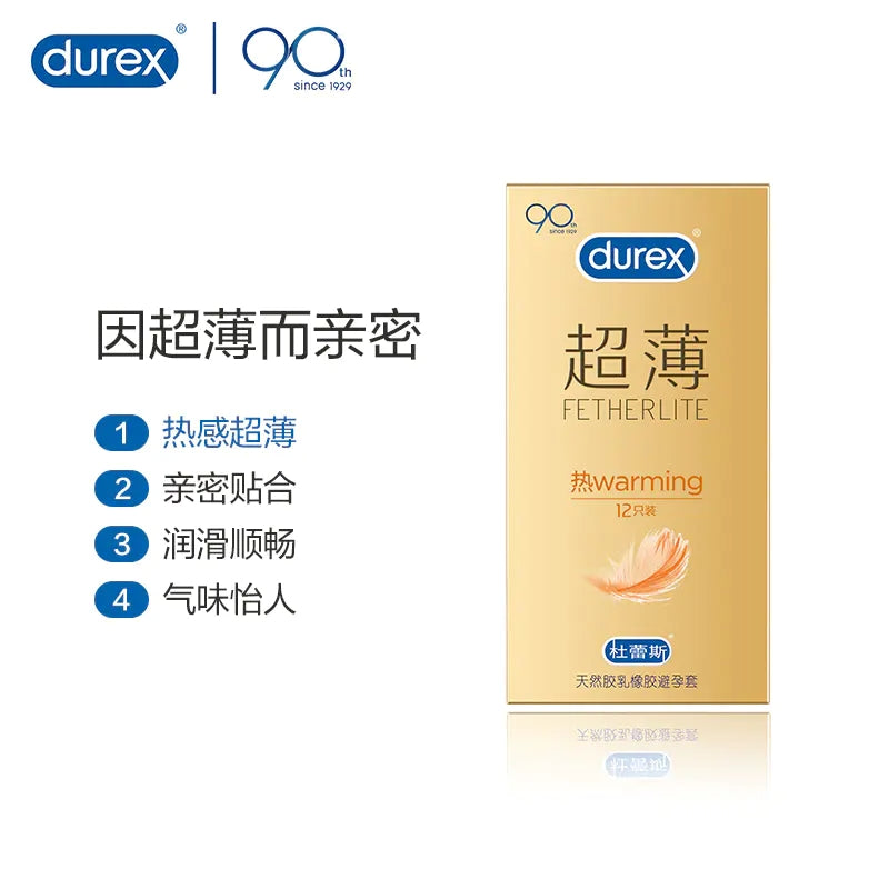 Durex Warming Ultra-Thin Condoms (12-Pack) 杜蕾斯热感超薄避孕套*12只装