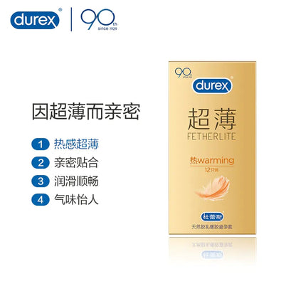 Durex Warming Ultra-Thin Condoms (12-Pack) 杜蕾斯热感超薄避孕套*12只装