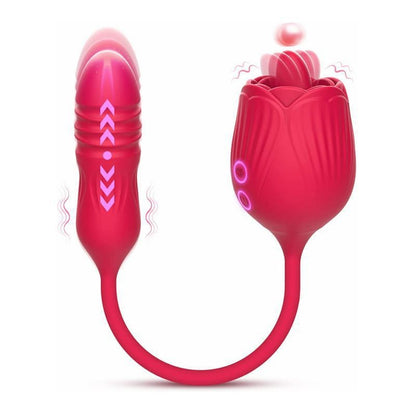 Rose Sex Tongue Licking Vibrator Clitoral Vibrator For Women Stimulator Sex Sensual Toy with 10 Licking & Vibration Modes Vibrator Machines For Women Adult Sex Female Toy Sex Tools Sex Women