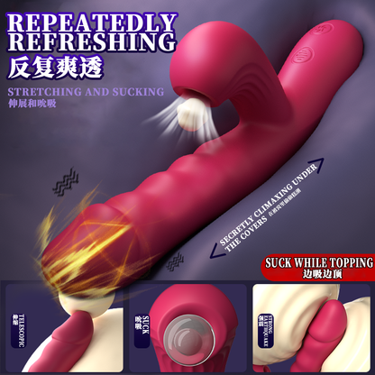 Sex Toys for Woman Tongue  Licking Vibrator Telescopic Dildo Sucking Vibrating Heating Sex Machine Adult Toy For Woman Clitoris Stimulator 火烈鸟2号