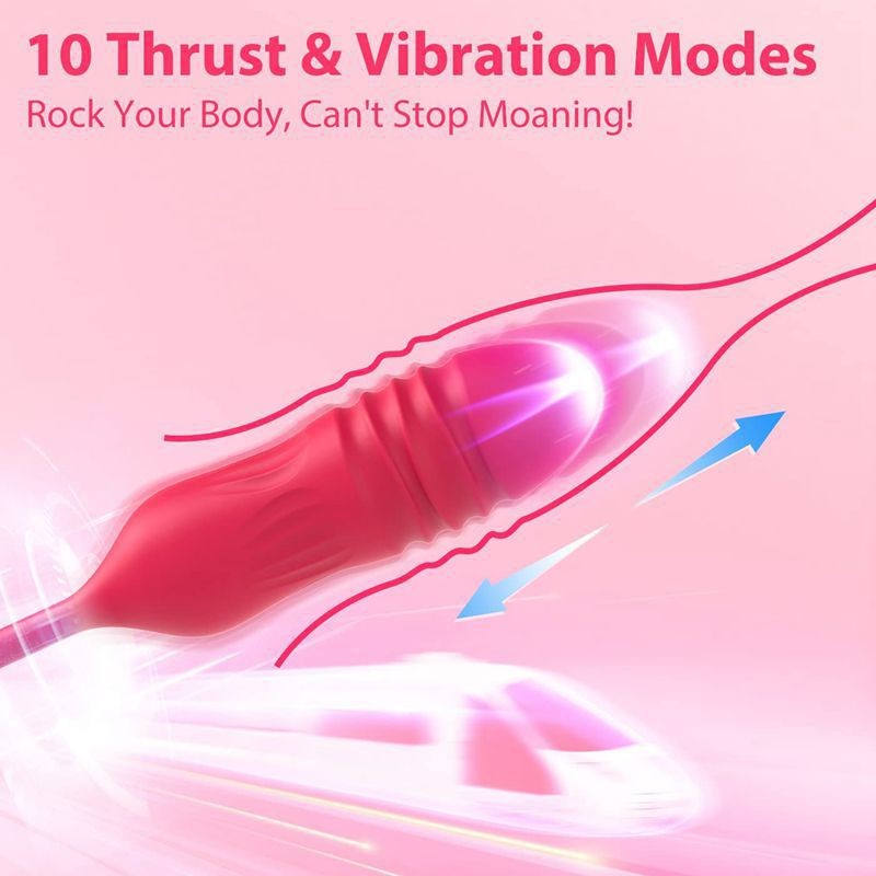 Rose Sex Tongue Licking Vibrator Clitoral Vibrator For Women Stimulator Sex Sensual Toy with 10 Licking & Vibration Modes Vibrator Machines For Women Adult Sex Female Toy Sex Tools Sex Women