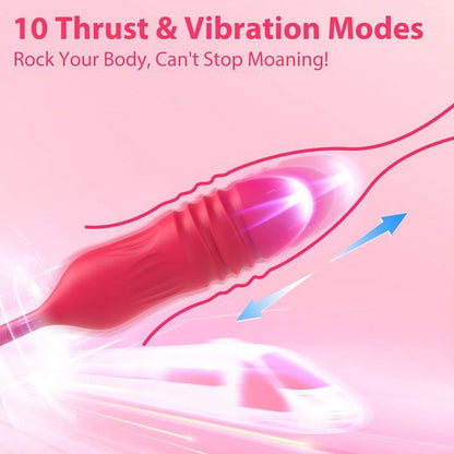 Rose Sex Tongue Licking Vibrator Clitoral Vibrator For Women Stimulator Sex Sensual Toy with 10 Licking & Vibration Modes Vibrator Machines For Women Adult Sex Female Toy Sex Tools Sex Women