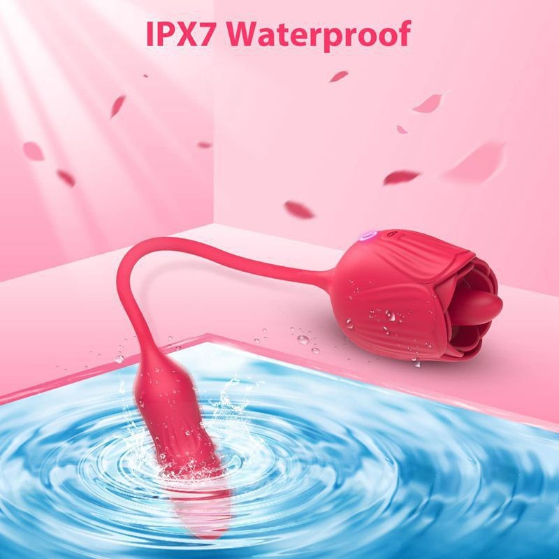 Rose Sex Tongue Licking Vibrator Clitoral Vibrator For Women Stimulator Sex Sensual Toy with 10 Licking & Vibration Modes Vibrator Machines For Women Adult Sex Female Toy Sex Tools Sex Women