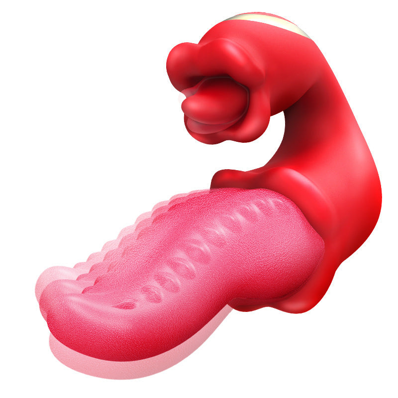 3 in 1 Tongue Licking Thrusting Vibrator Dildo Telescopic G-Spot Clitoral Vaginal Stimulator Adult Female Sex Toy for Women