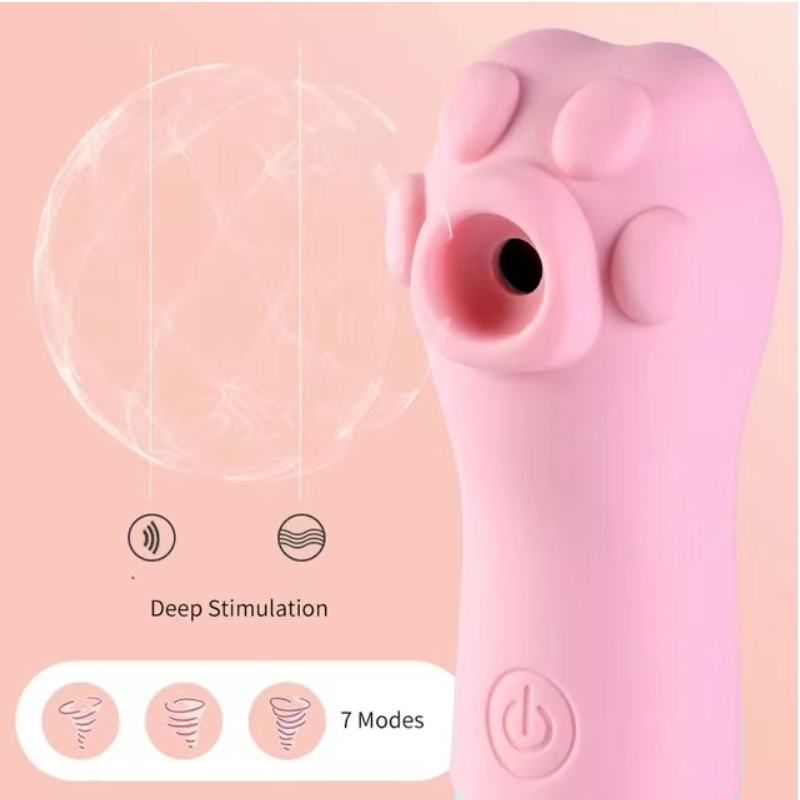 Cat Paw Sucking Vibrator Nipple Clit Suck Clitoris Stimulator G Spot 7 Speeds Sucked Vibrator For Adult Female Sex Toys