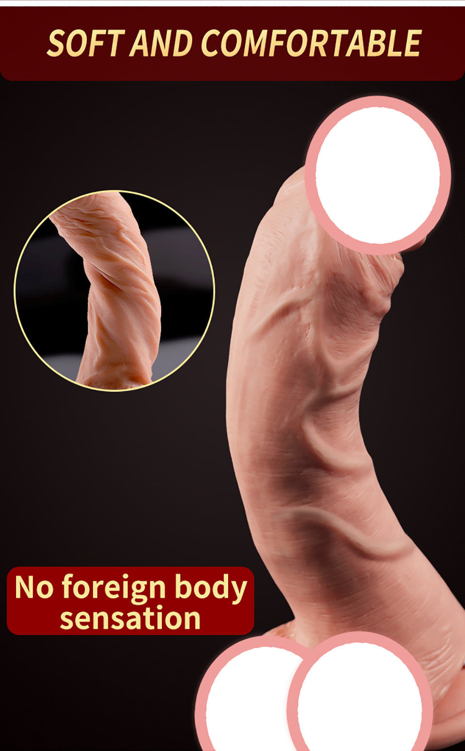 Realistic Dildo Penis Toy Fake Dick Female Sex Toy Silicone Penis Strong Suction Cup Clear Dildo Sex Toys for Wemon自慰性玩具 仿真阳具