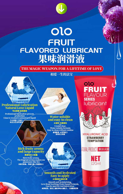 OLO Flavored Water-Based Lubricant,Water-Based and Skin-Friendly,Gentle & Non-Irritating Formula & Easy to Clean  OLO 果味润滑液